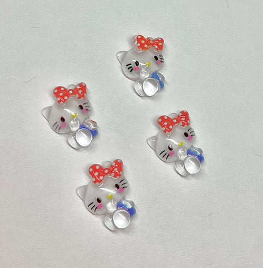 RED & BLUE HELLO KITTY CHARMS