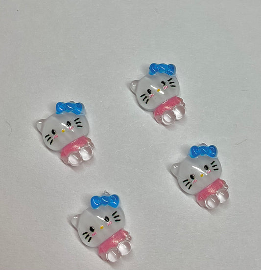 PINK & BLUE HELLO KITTY CHARMS
